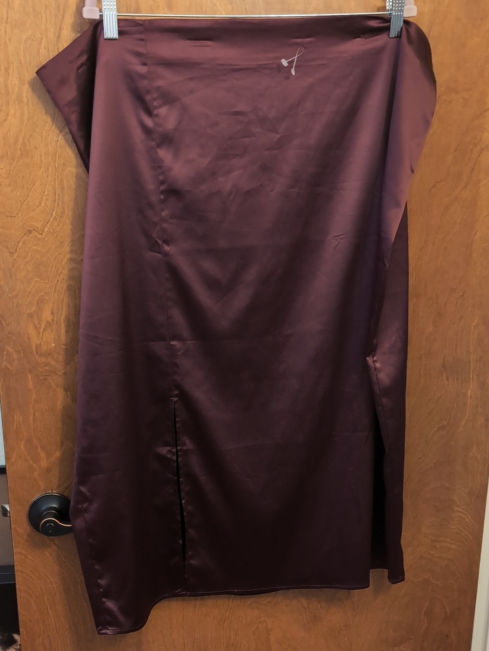 Finesse Satin Skirt in Deep Burgundy
